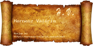 Hernesz Valéria névjegykártya